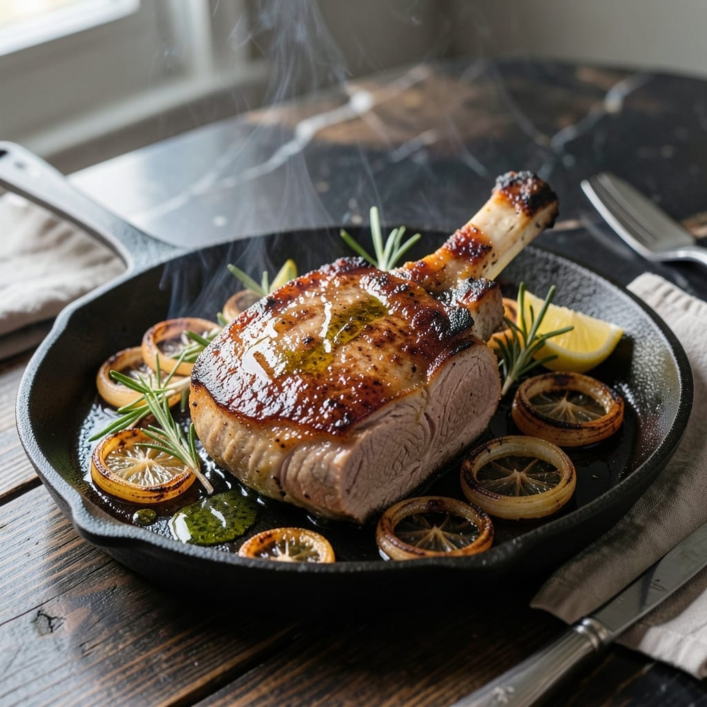 Pork Chop Recipe on Blackstone Grill: Iron-Griddle Seared with Garlic Butter