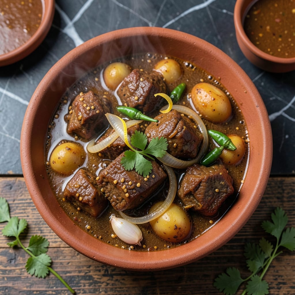 Mutton Curry Recipe Bengali Style: Spiced Coconut Gravy With Potato Chunks Mutton Curry Recipe Bengali Style: Spiced Coconut Gravy With Potato Chunks