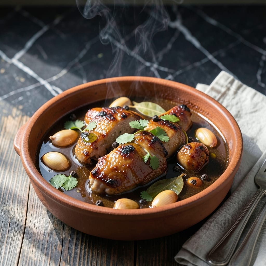 Recipe for Pork Adobo Philippines: Vinegar-Braised Tenderness With Garlic and Bay