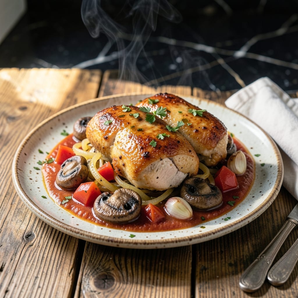 Recipe For Chicken Forestiere: Rustic Italian Hunter-Style Stew