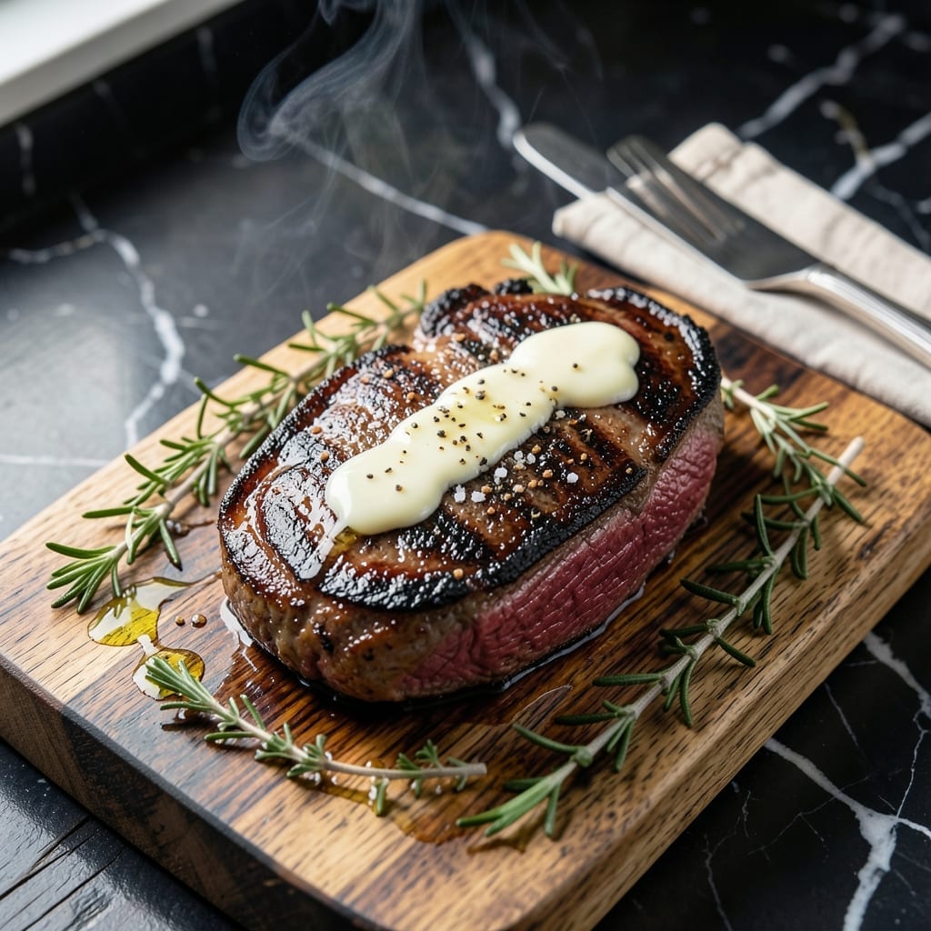 Cast Iron Rib Eye Steak Recipe: Perfectly Seared With Herb Butter