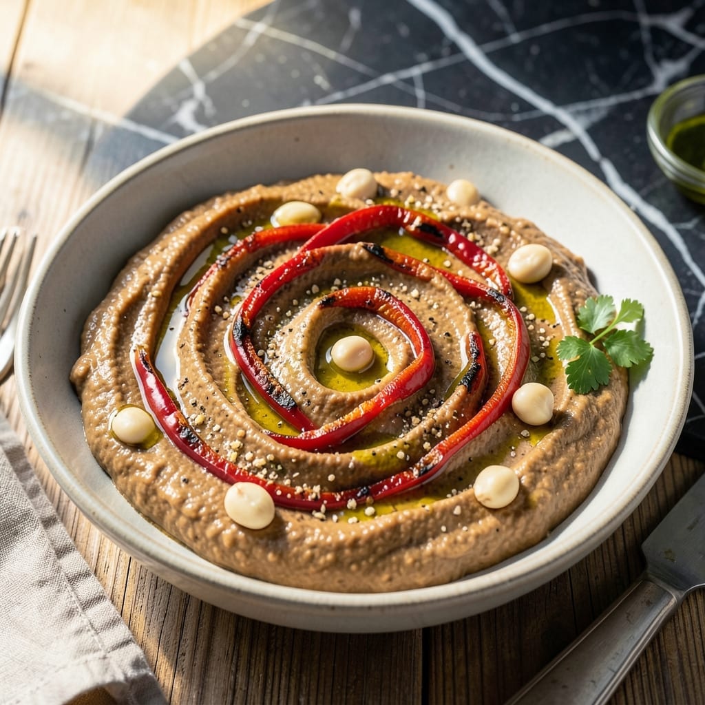 Red Pepper Hummus Recipe Without Tahini: Roasted Red Pepper Creaminess
