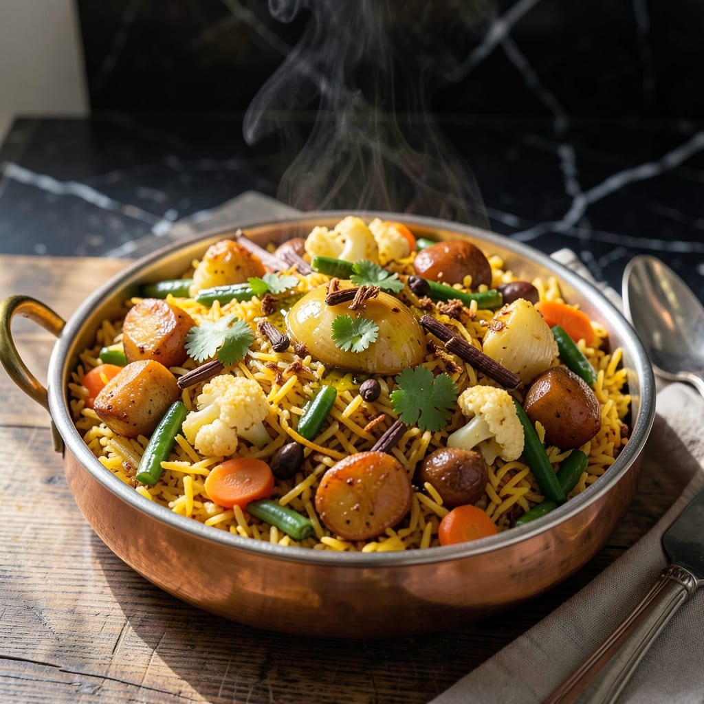 Hyderabadi Veg Biryani Recipe by Sanjeev Kapoor: Fragrant Rice and Spice Layered Masterpiece