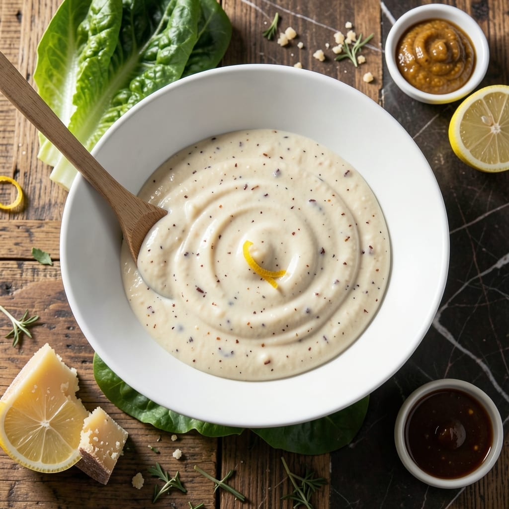 Bonefish Grill Caesar Salad Dressing Recipe: Tangy Parmesan Emulsion With Anchovy Depth