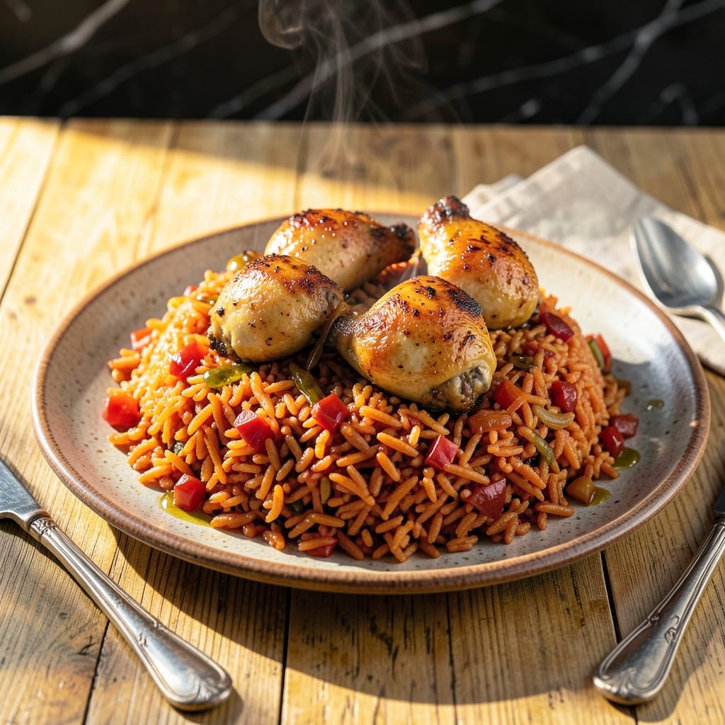 Ghanaian Jollof Rice Recipe With Chicken: West African One-Pot Spice Fest