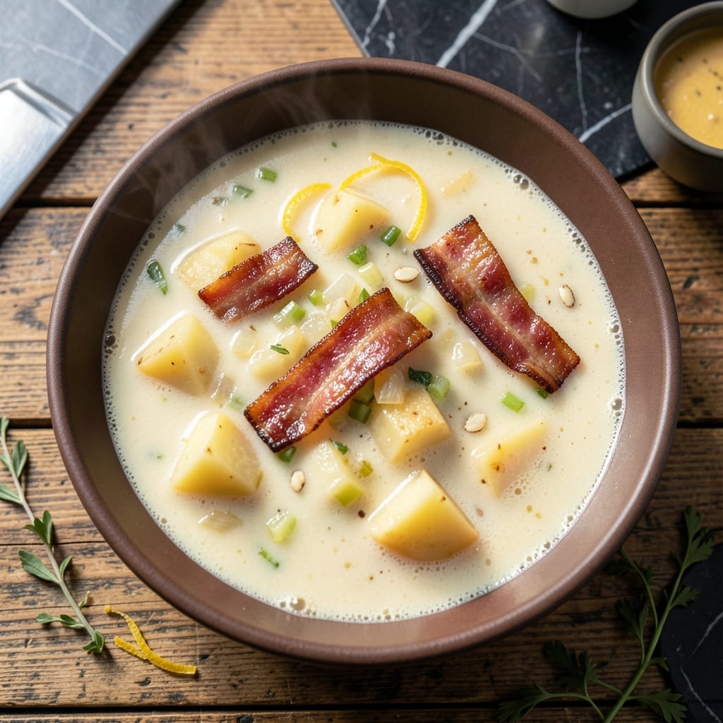 54th Street Bar And Grill Potato Soup Recipe: Loaded With Bacon And Cheese