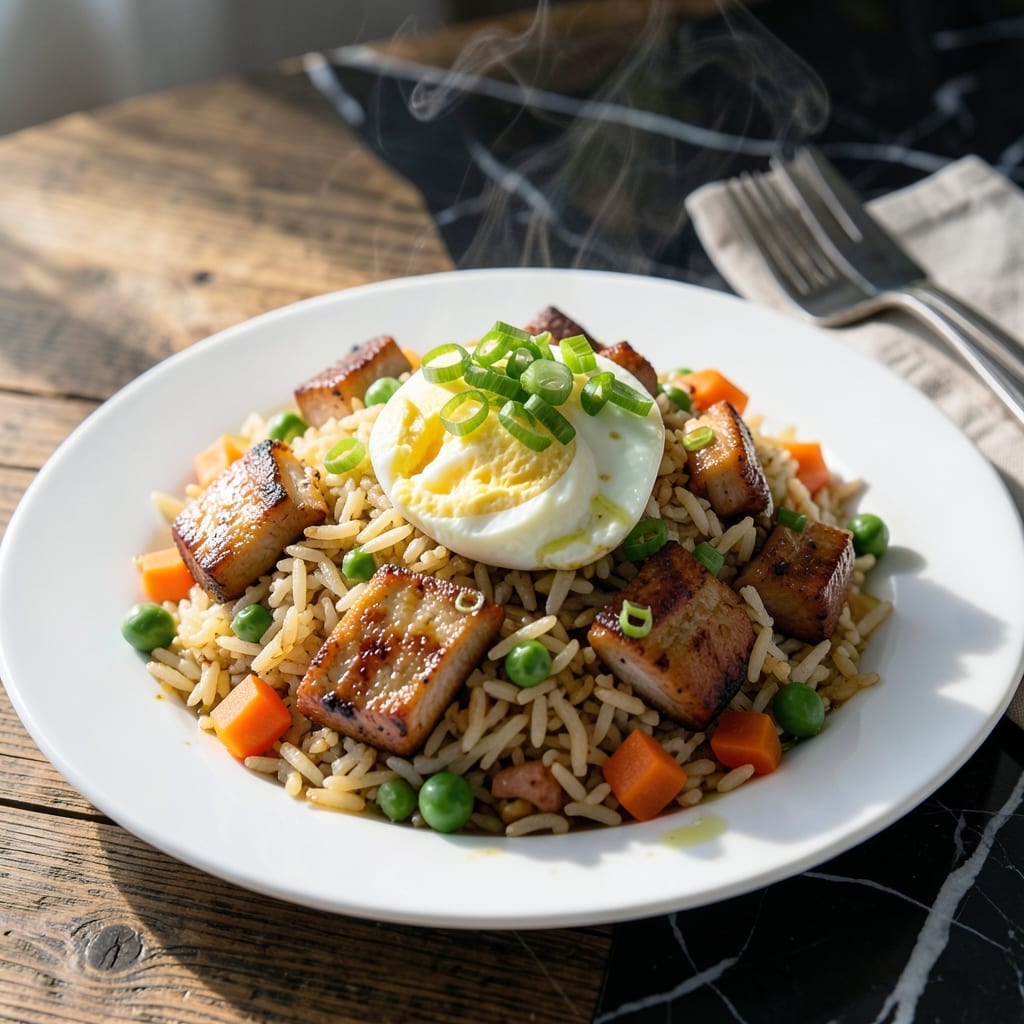 Recipe For Pork Fried Rice With Vegetables: Wok-Charred Savory Delight