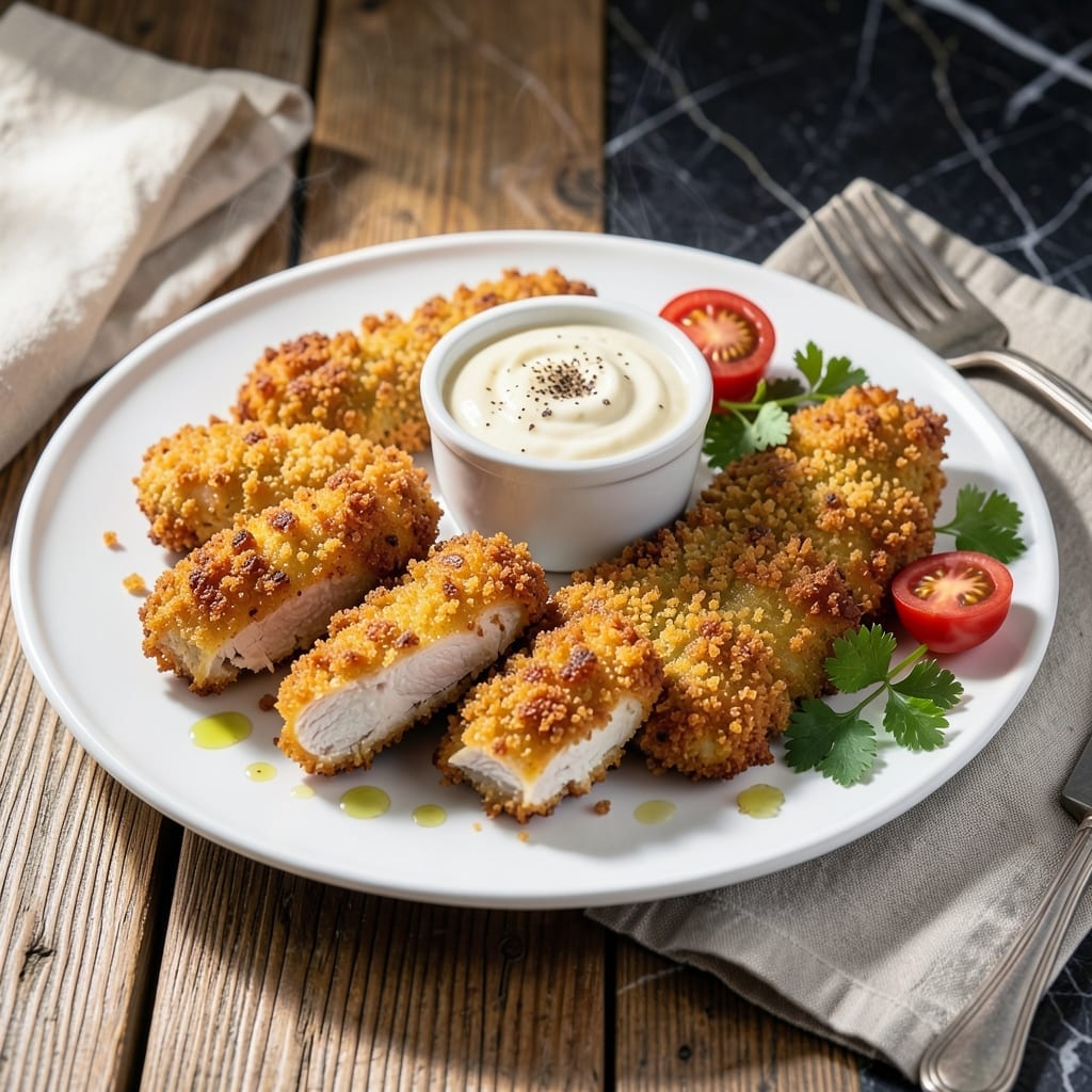 Recipe for Chicken Tenders With Panko Bread Crumbs: Extra Crunchy Oven-Baked Bites