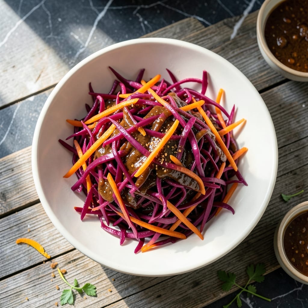 Red Barbecue Slaw Recipe: Vinegar-Sharp Cabbage With Smoky Depth