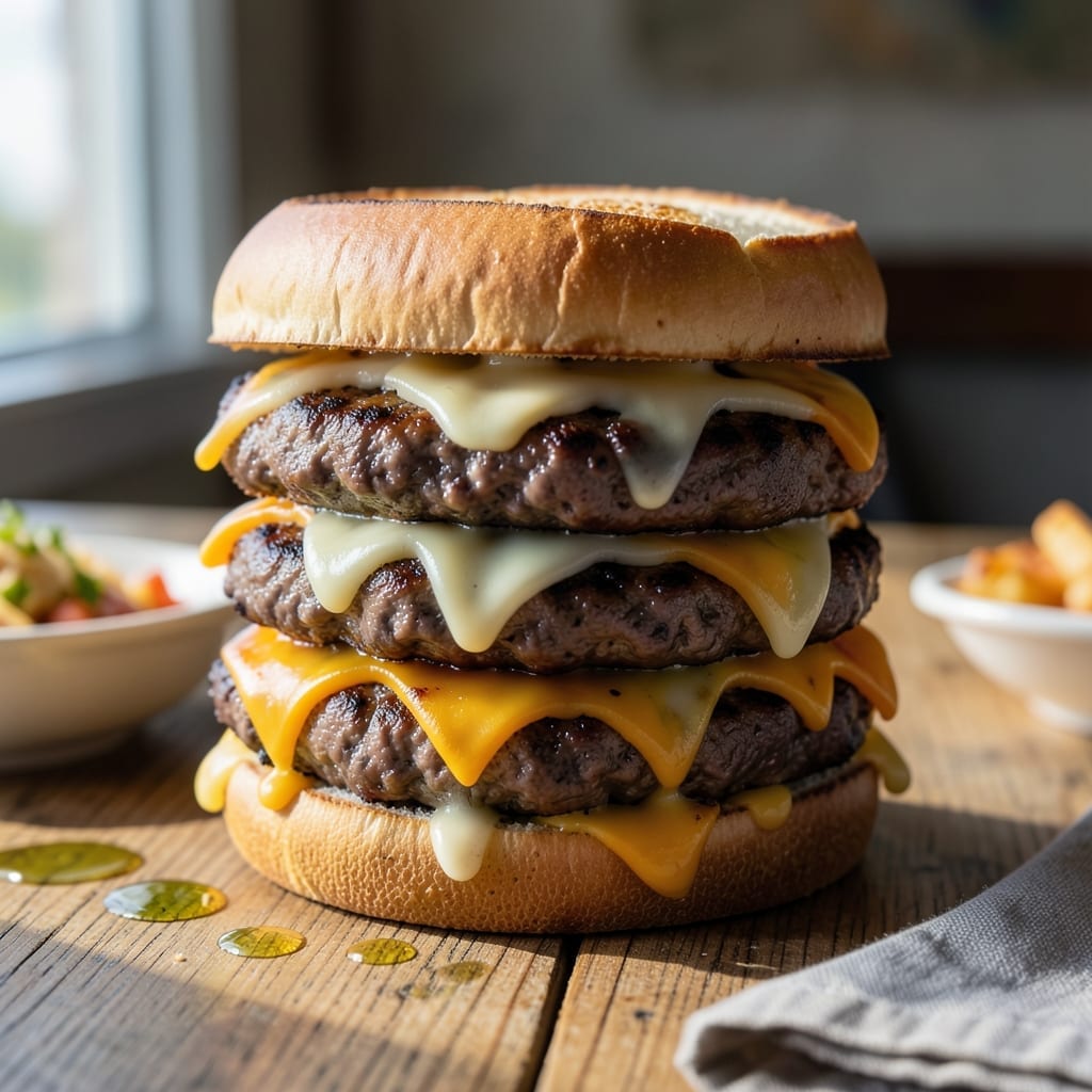 Applebee's Grilled Cheese Burger Recipe: Copycat Stack With Melty Layers