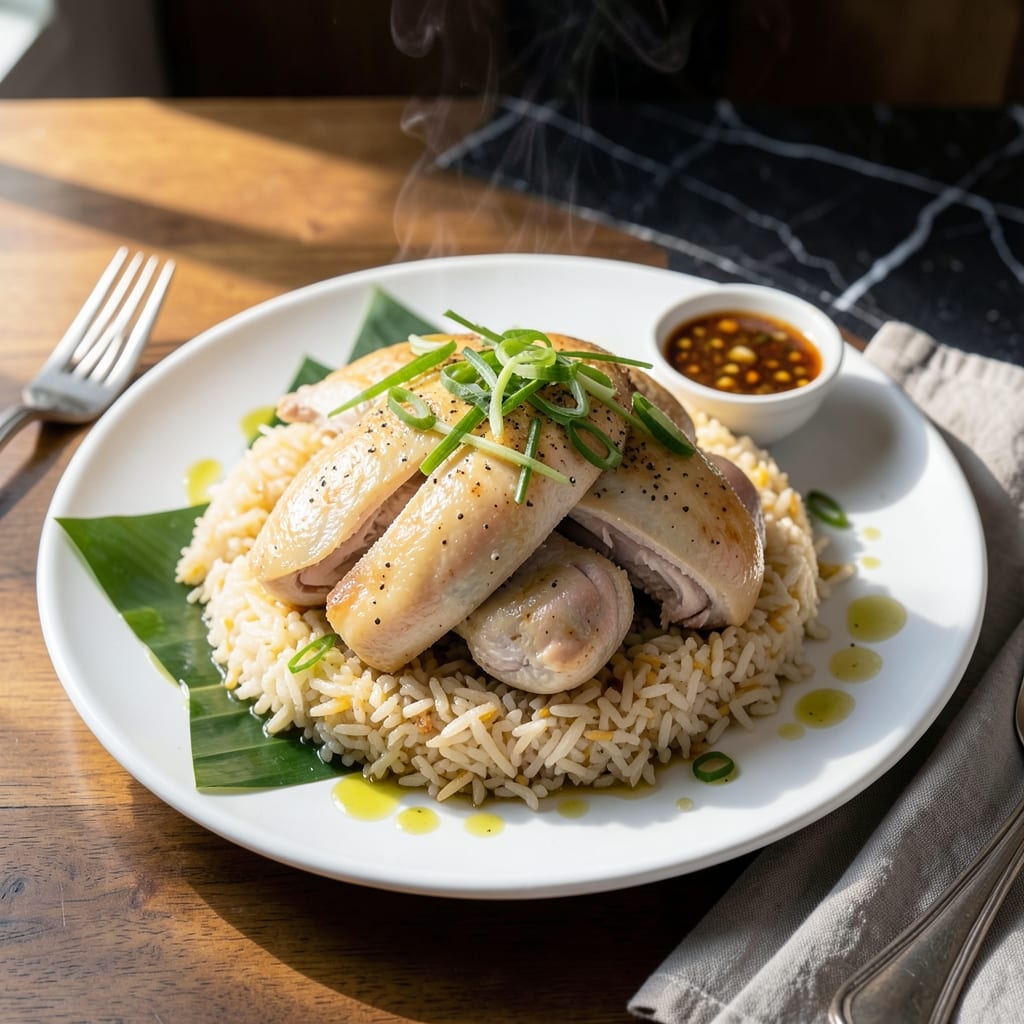 Hainanese Chicken Rice Recipe One Pot: Fragrant Ginger-Garlic Infusion in a Single Vessel