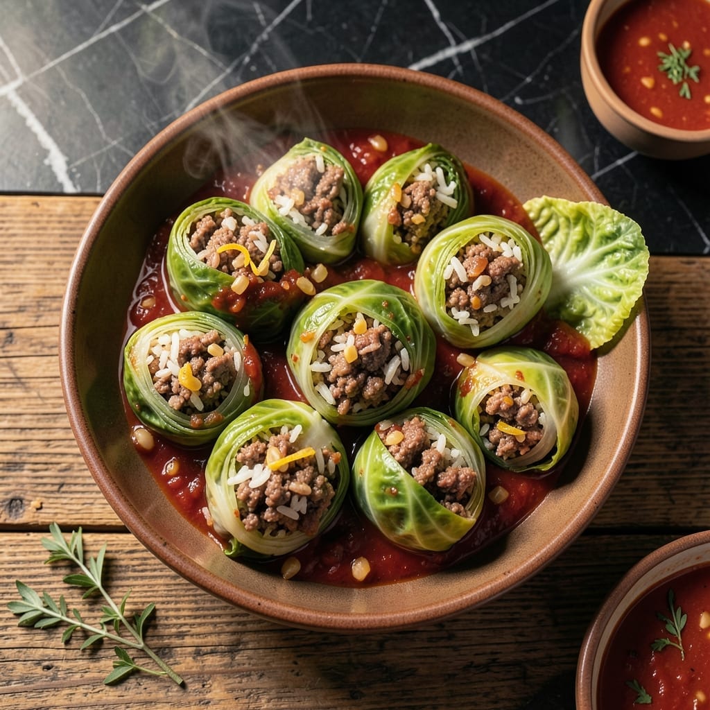 Stuffed Cabbage Recipe With Tomato Sauce: Tender Leaves With Savory Filling