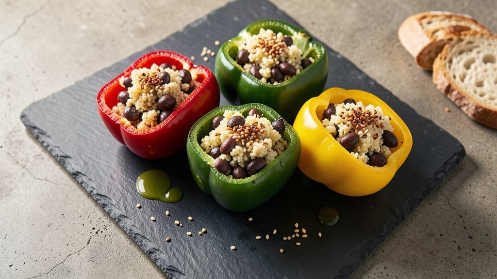 BBQ Stuffed Bell Peppers with Quinoa