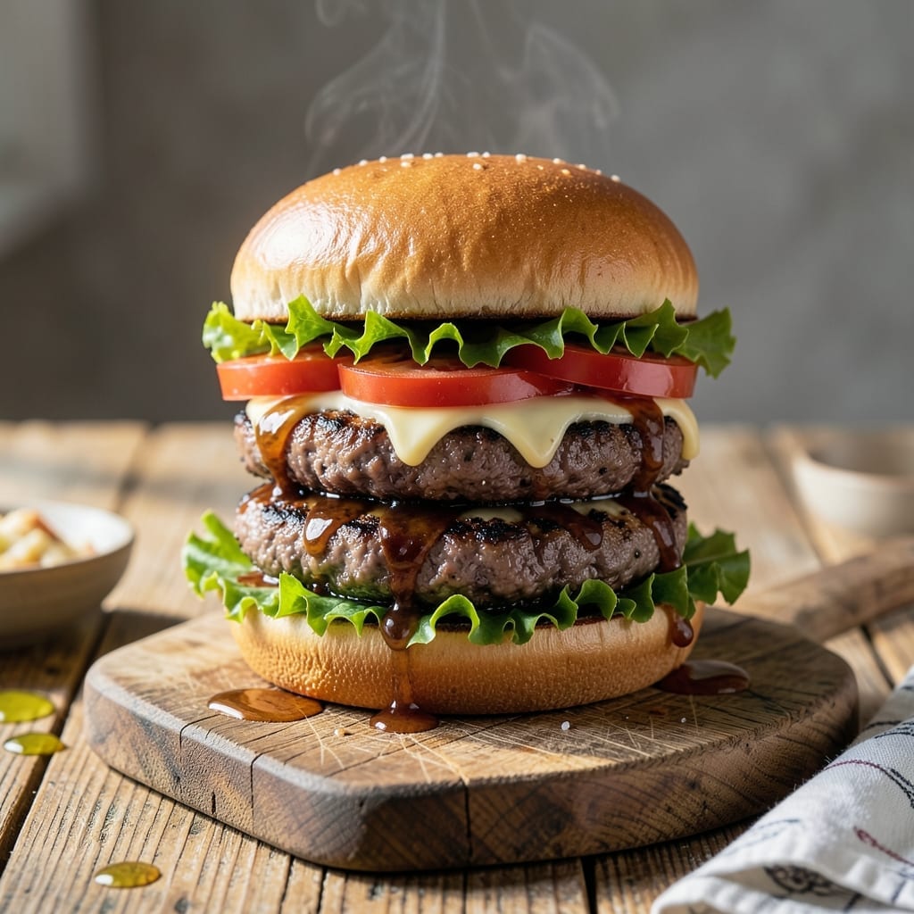 Best Barbecue Burger Recipe: Double-Stacked With Caramelized Onions