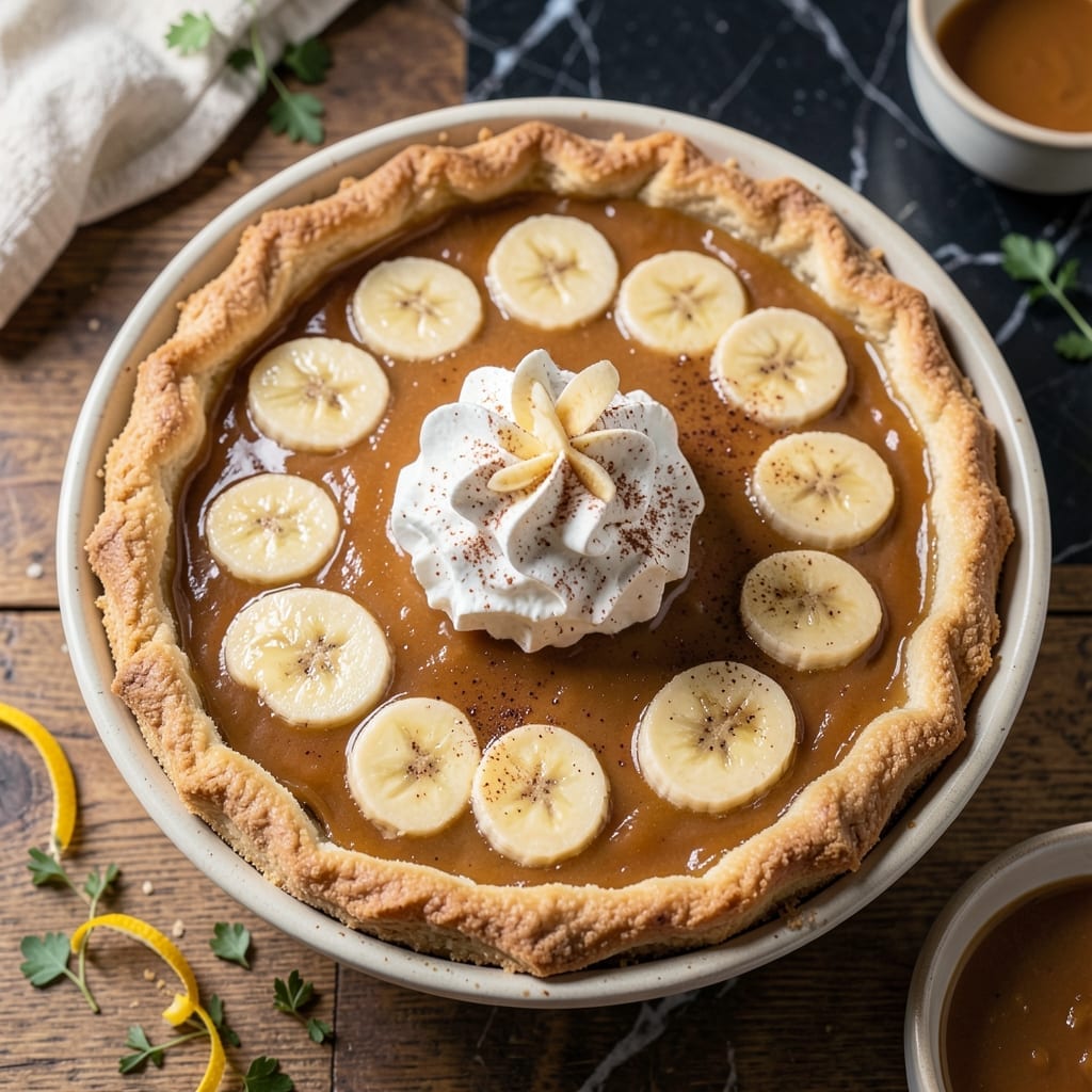 Duluth Grill Banana Cream Pie Recipe: Fluffy Vanilla Custard With Caramelized Bananas
