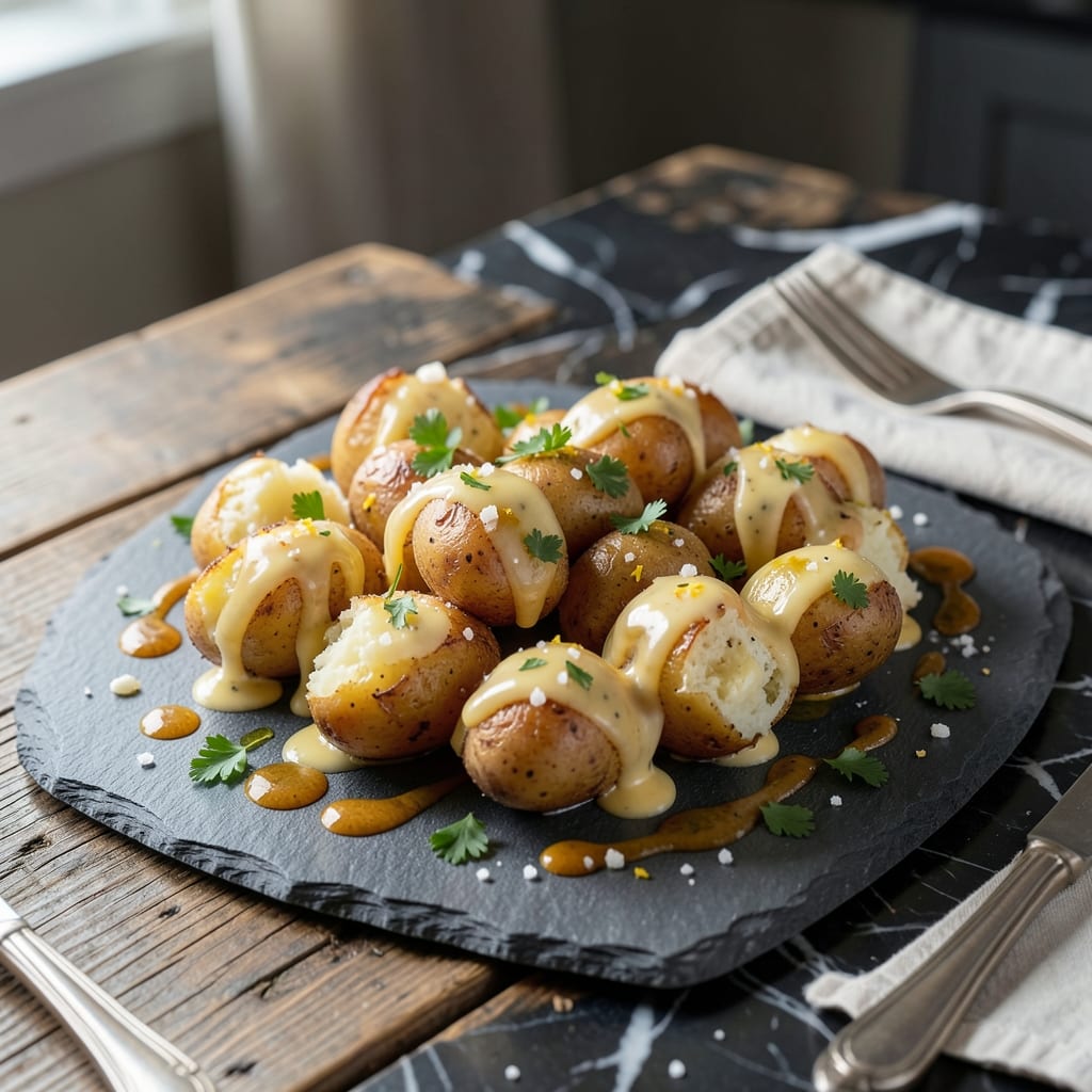 Chicken Shack Potatoes Recipe: Crispy Smashed Spuds With Garlicky Aioli