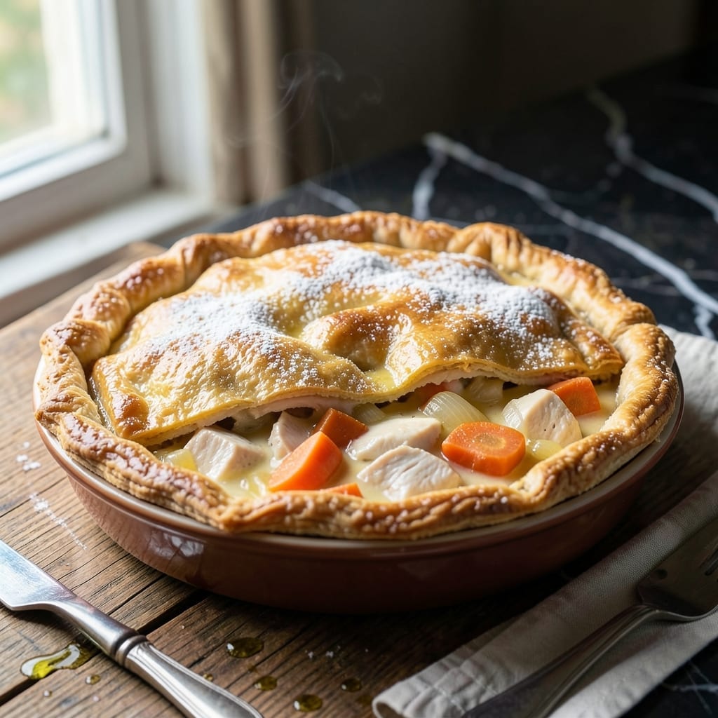 Chicken Pot Pie Recipe With Pie Crust: Buttery Layers Over Savory Filling