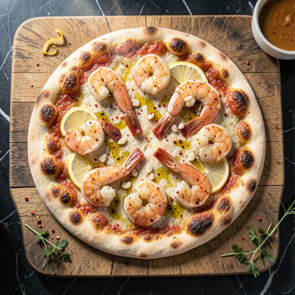 Grilled Shrimp Pizza Recipe: Wood-Fired Flavor on Crispy Crust
