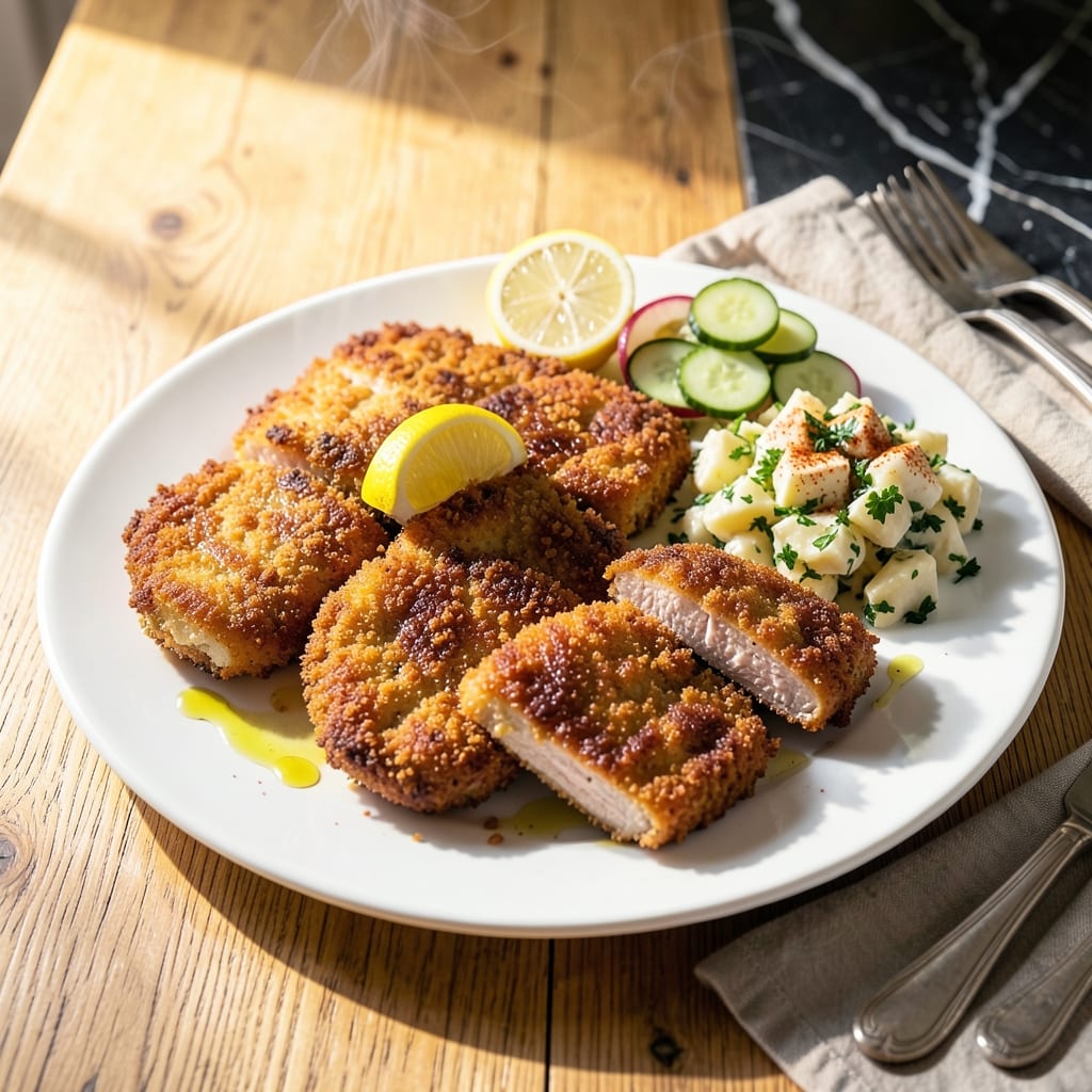 Pork Tenderloin Schnitzel Recipe: Golden Breaded Cutlets with Juicy Centers