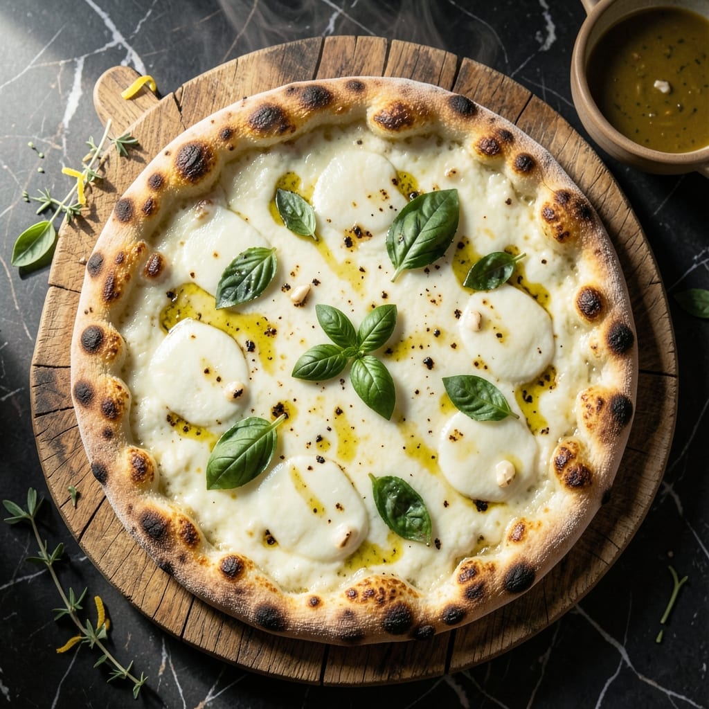 Grilled White Pizza Recipe: Garlic-Herb Crust with Creamy Ricotta Base