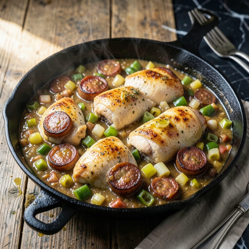 Chicken and Sausage Etouffee Recipe: Cajun Spice in Every Bite