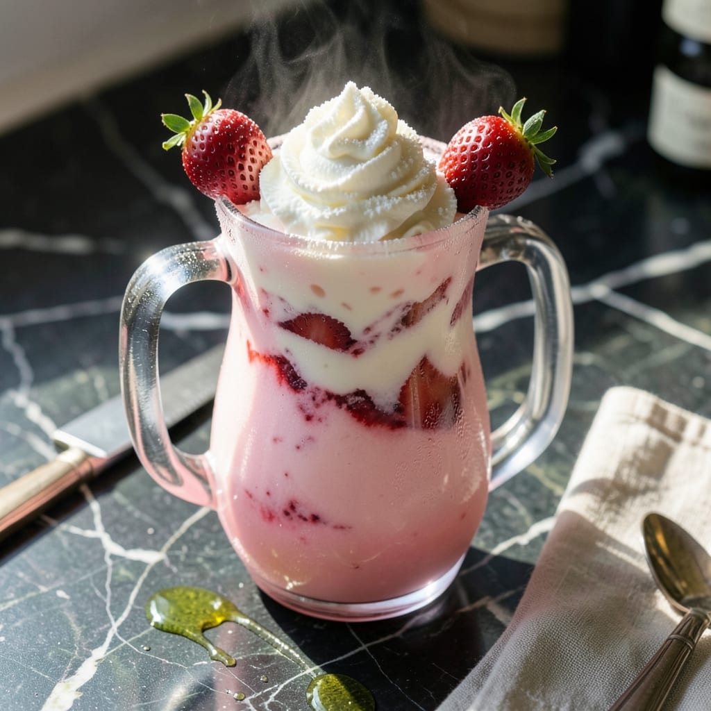 Pink Panther Drink Recipe: Creamy Strawberry and Vanilla Swirl