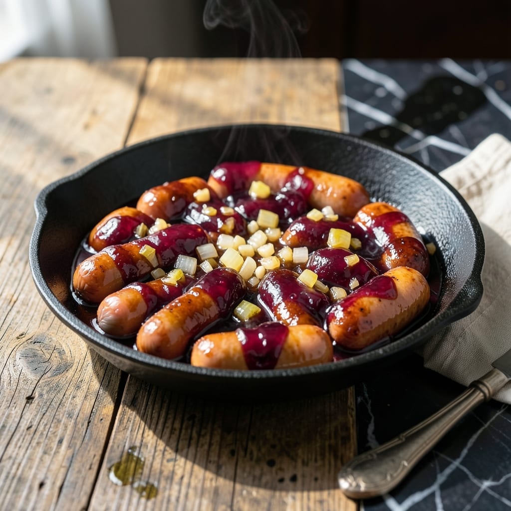 Cocktail Weiner Recipe Grape Jelly and BBQ Sauce: Sweet and Smoky Party Bites