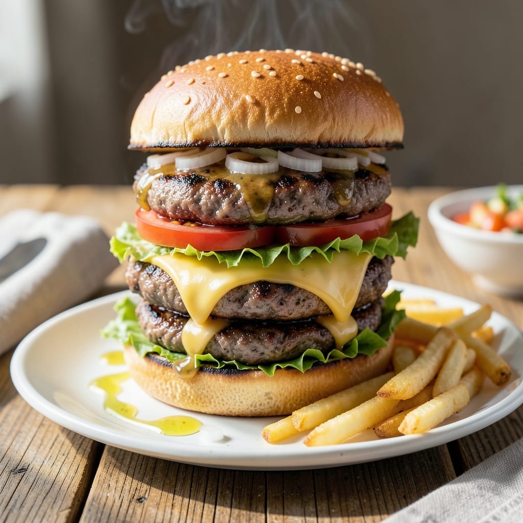 Beef Burger Grill Recipe: Smoky Charred Patties With Juicy Centers