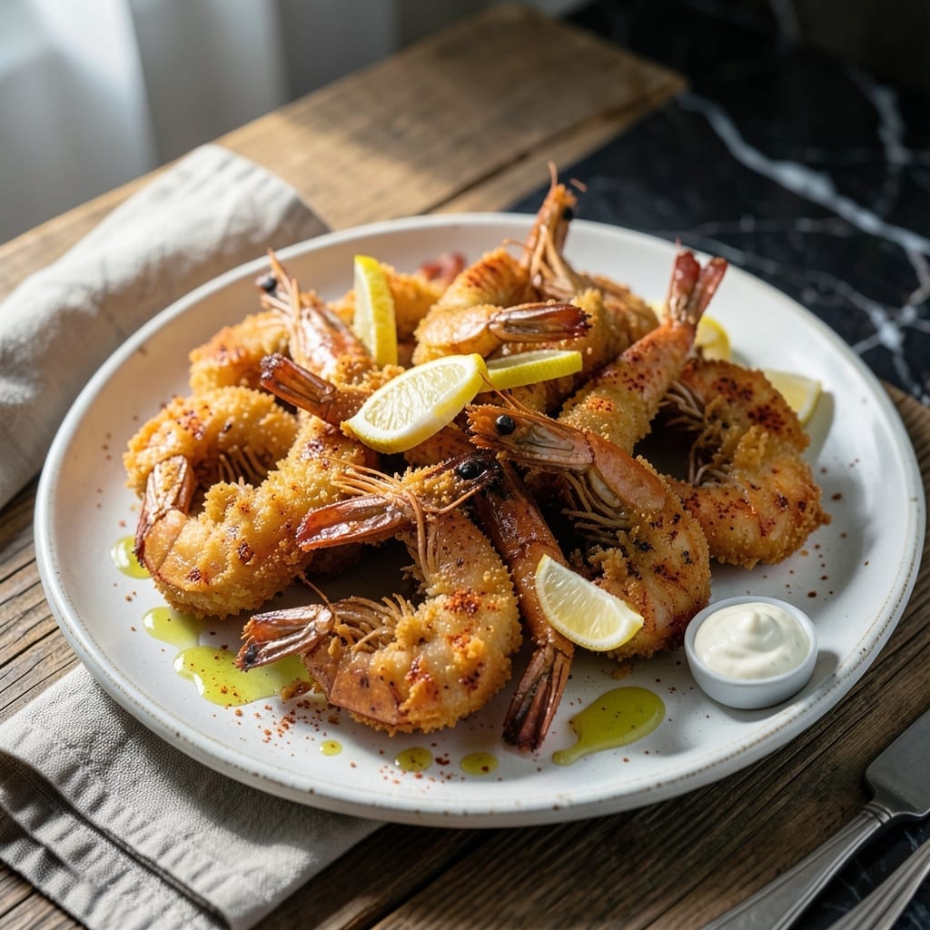 Fried Shrimp Recipe Without Milk: Double-Dredged for Extra Crunch