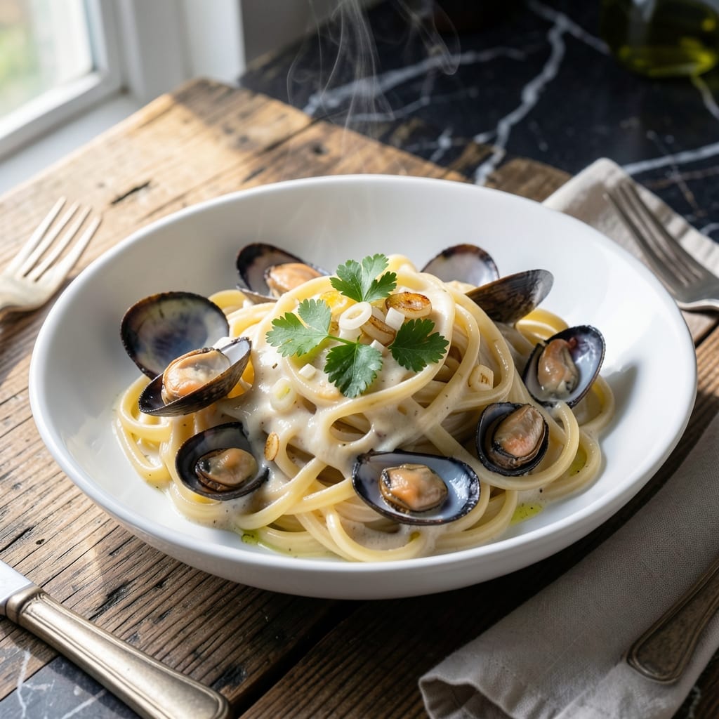Mussels Pasta Recipe Cream: Briny Seafood Meets Silky Linguine