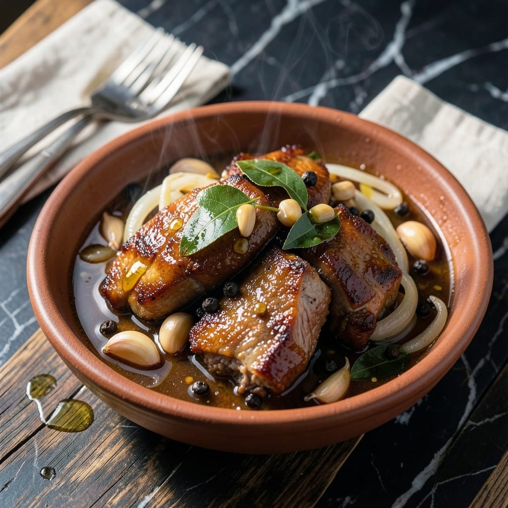 Filipino Pork Adobo Recipe Panlasang Pinoy: Vinegar-Braised Tenderness with Garlic Depth