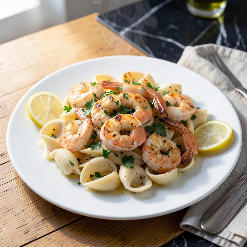Shells Shrimp Pasta Recipe: Garlic-Butter Sauce With Succulent Shrimp