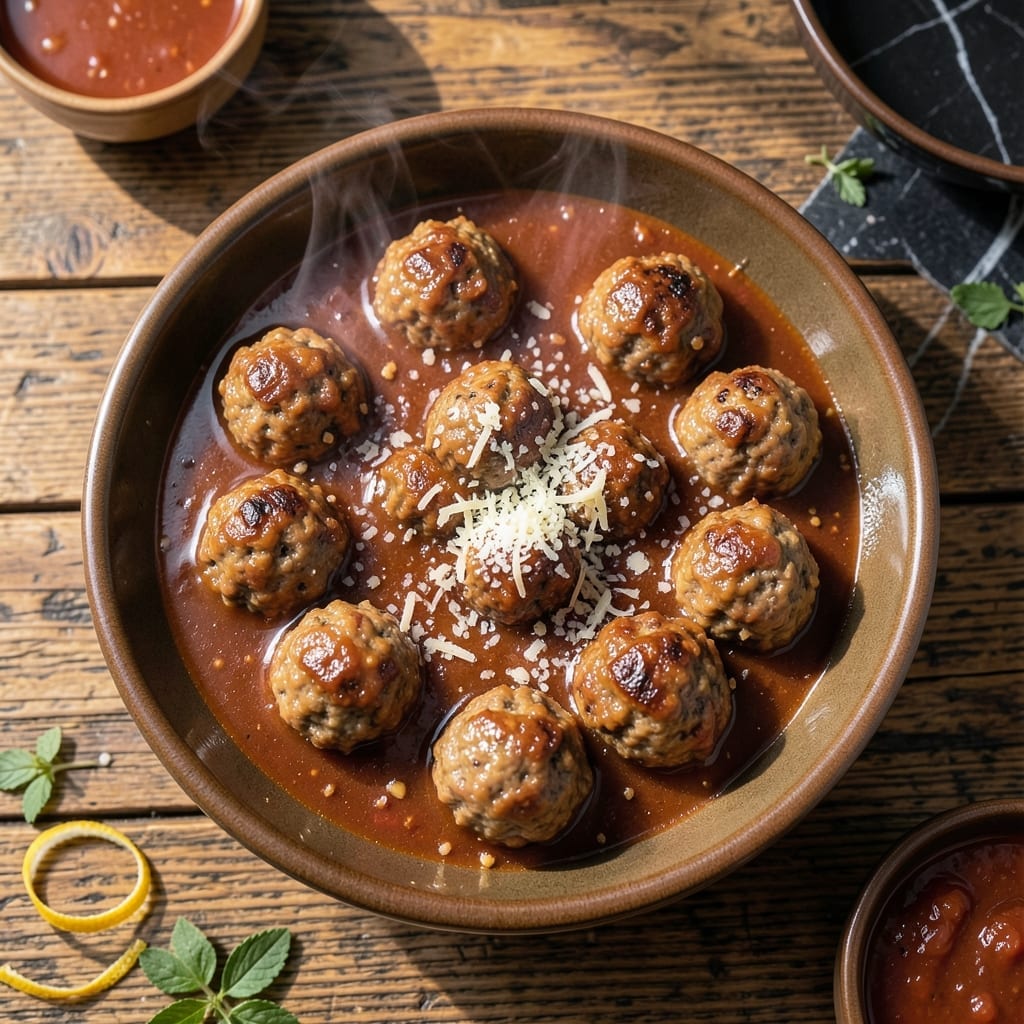 Meatball Sauce Recipe for Crockpot: Rich Tomato Base with Herbal Depth
