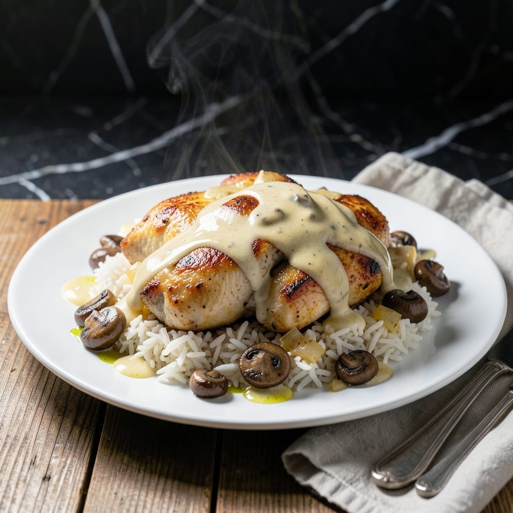 Recipe Chicken Rice Cream of Mushroom: One-Pot Creamy Comfort Classic