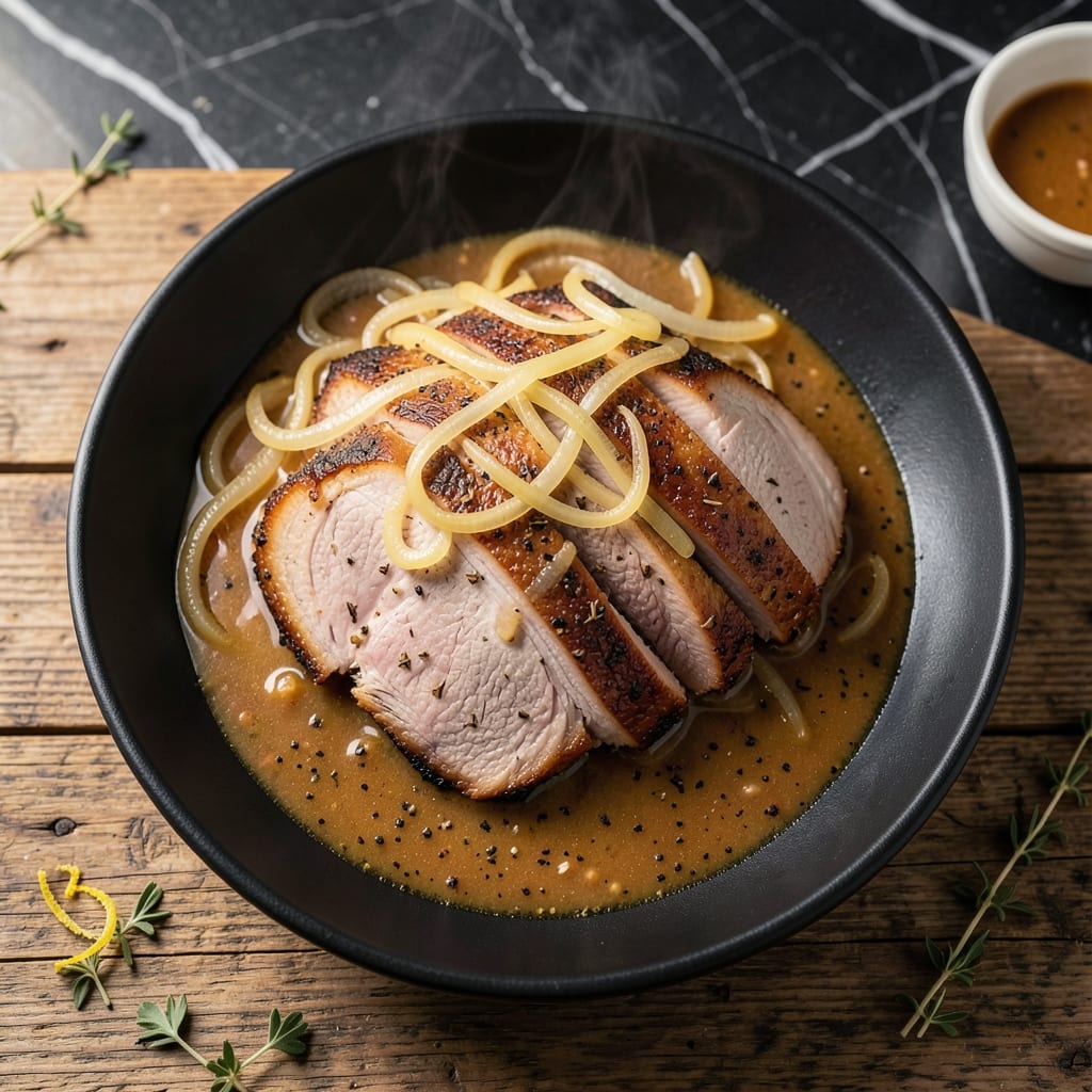 Easy Slow Cooker Pork Loin Roast Recipe Onion Soup Mix: Set-It-And-Forget-It Savory Succulence