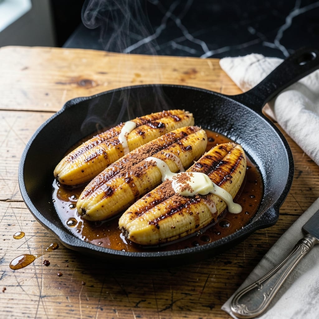 Grilled Bananas Foster Recipe: Flambéed Caramelized Dessert on the Grill