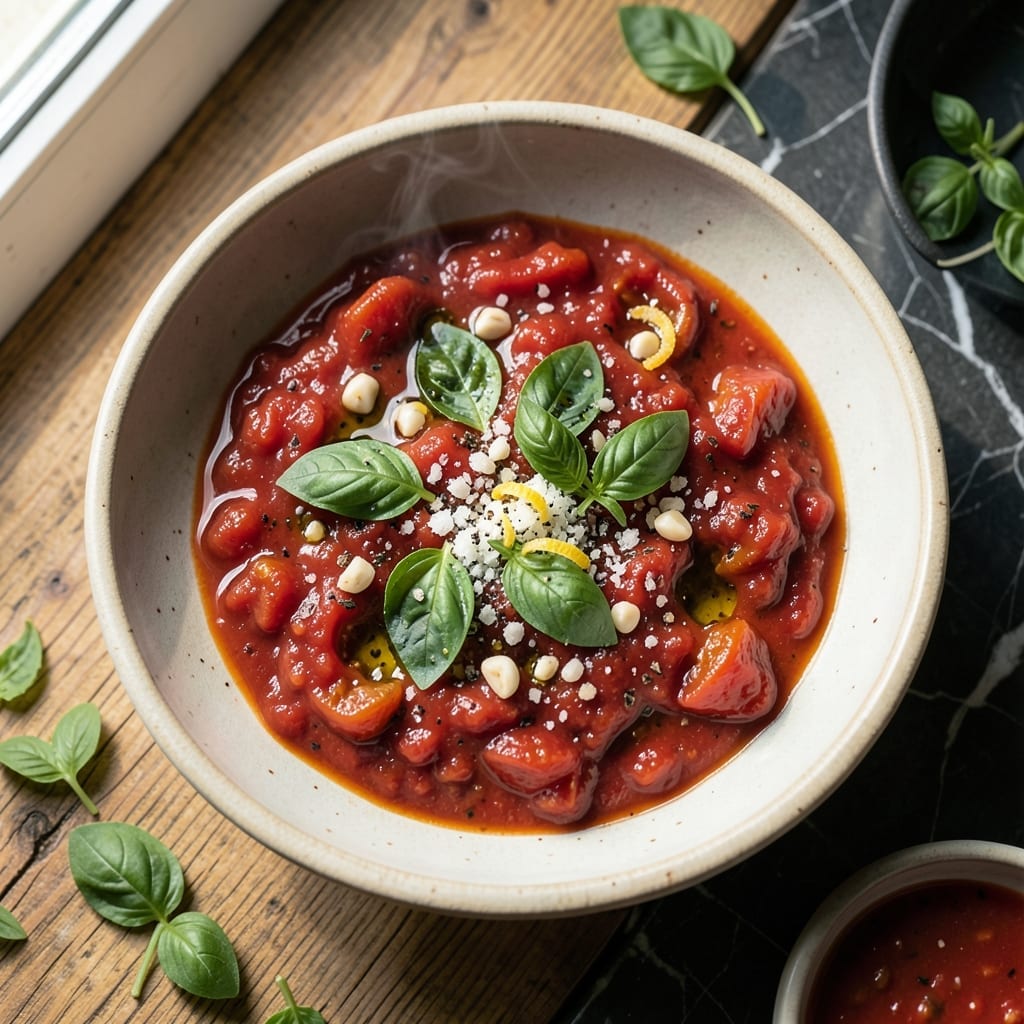 Homemade Pizza Sauce Recipe Fresh Tomatoes: Vibrant San Marzano Style