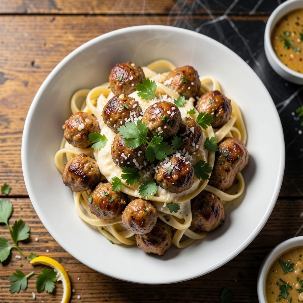 Meatball Pasta Recipe Creamy: Silky Sauce Hugging Every Noodle