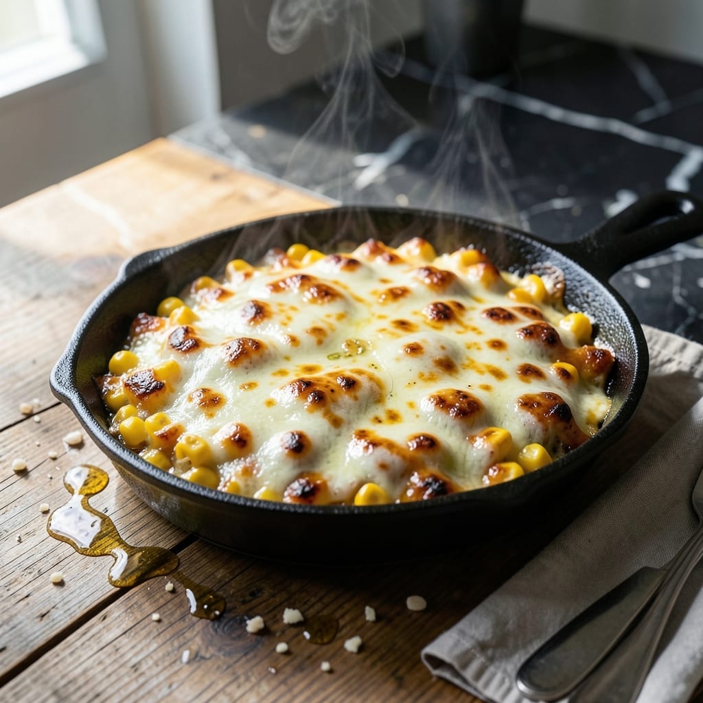 Corn Cheese KBBQ Recipe: Melty Korean Corn Skillet Delight