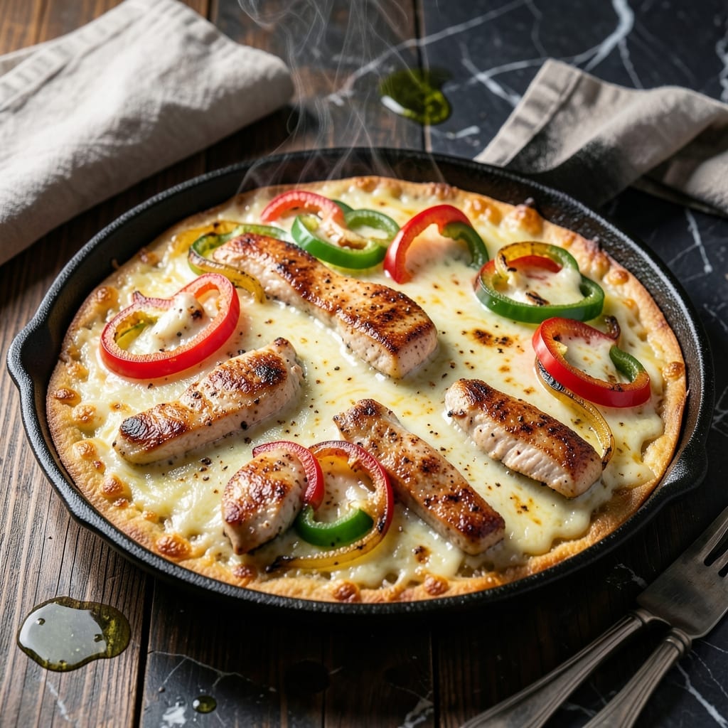 Carlos O'Kelly's Fajita Cheese Crisp Recipe: Sizzling Skillet Indulgence
