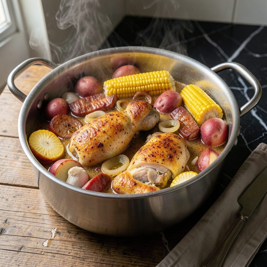 Cajun Chicken Boil Recipe: Spicy One-Pot Seafood and Sausage Feast