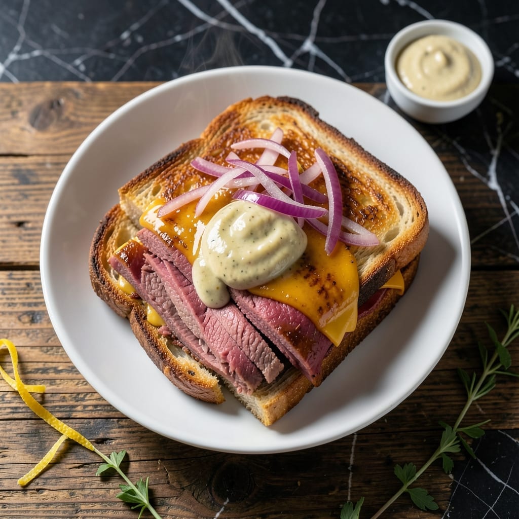 Roast Beef Grilled Cheese Recipe: Melted Cheddar and Savory Slices