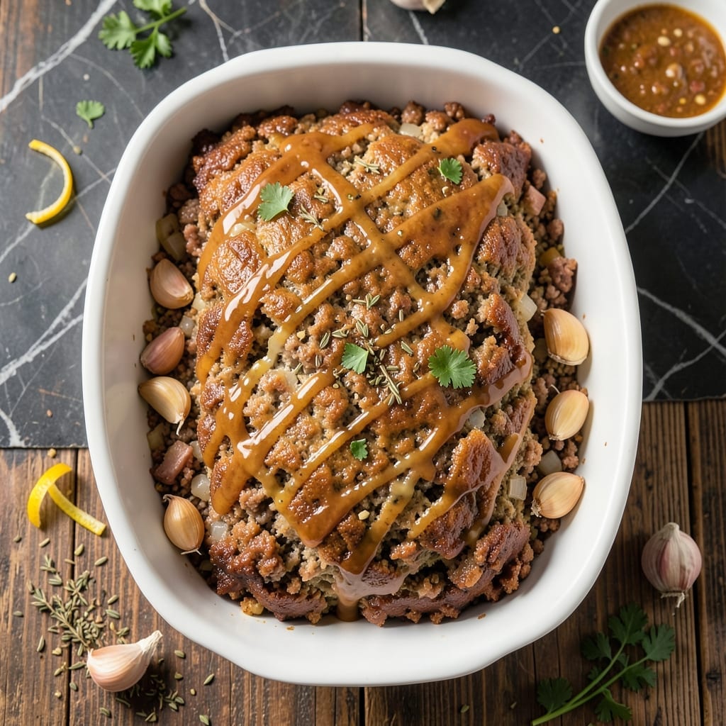 Meatloaf Recipe Using Ground Beef and Pork: Savory Blend with Glazed Top
