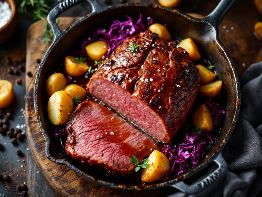 Baked Corned Beef Brisket Recipe: Slow-Braised Crispy Edges and Moist Centers