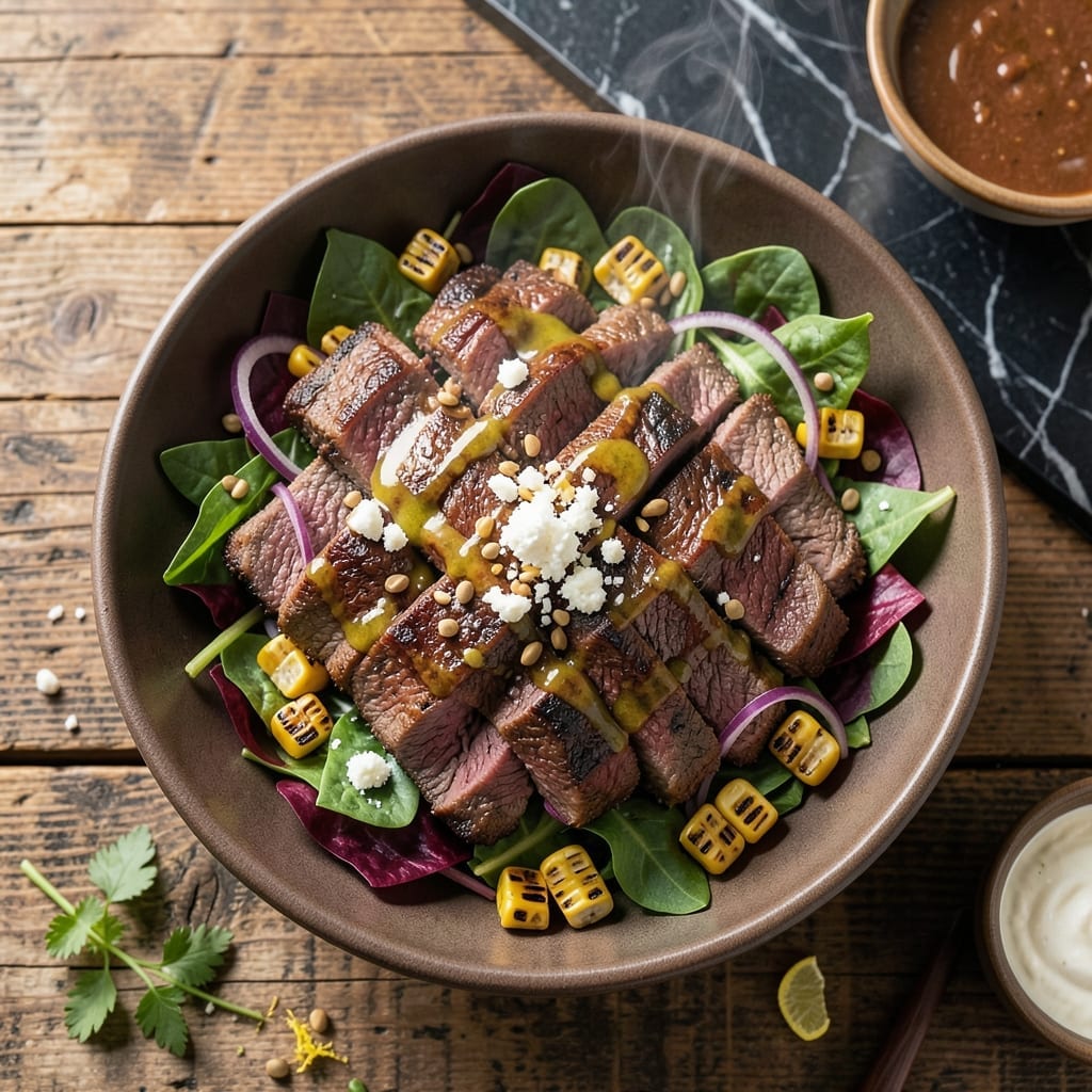 Grilled Skirt Steak Salad Recipe: Charred Meat Meets Fresh Greens