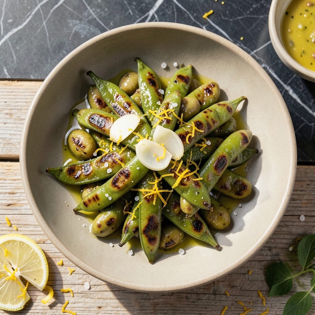 Grilled Fava Beans Recipe: Smoky Char With Lemon Zest