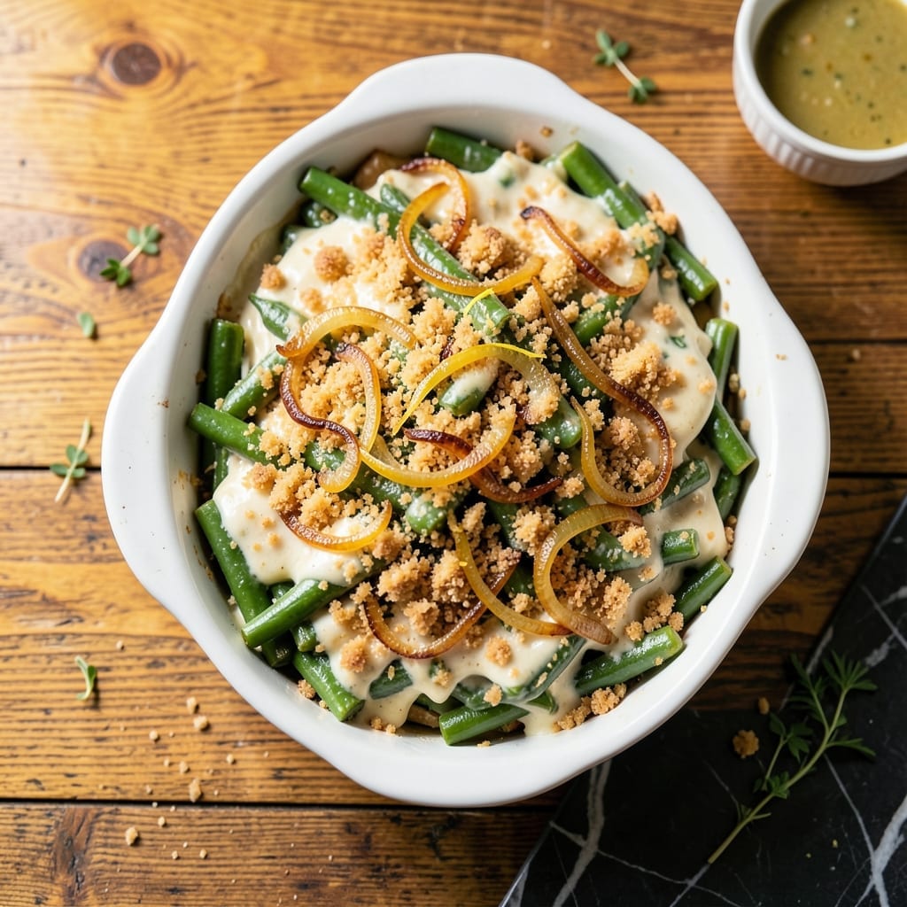 Green Bean Casserole Recipe Without Mushroom Soup: Homemade Cream Sauce Base