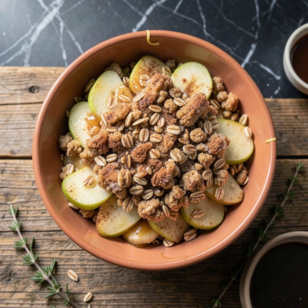 Apple Crisp Recipe With Oats: Brown Sugar Topping and Warm Cinnamon Apples