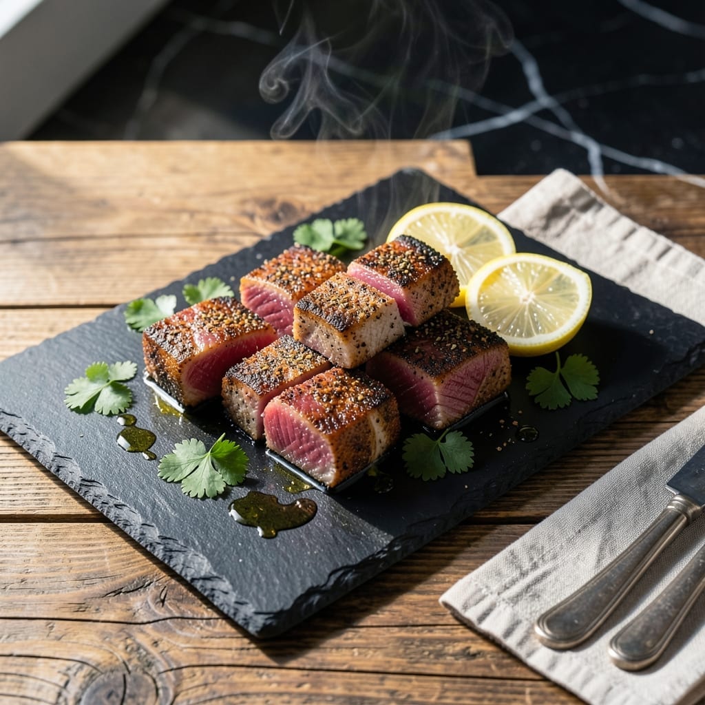 Blackened Tuna Bites Recipe: Seared Edges With Zesty Cajun Rub Blackened Tuna Bites Recipe: Seared Edges With Zesty Cajun Rub