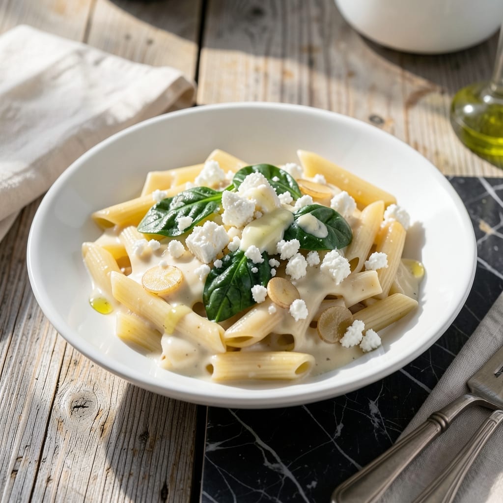 Feta Pasta Recipe No Tomatoes: Tangy Creaminess With Spinach and Herbs
